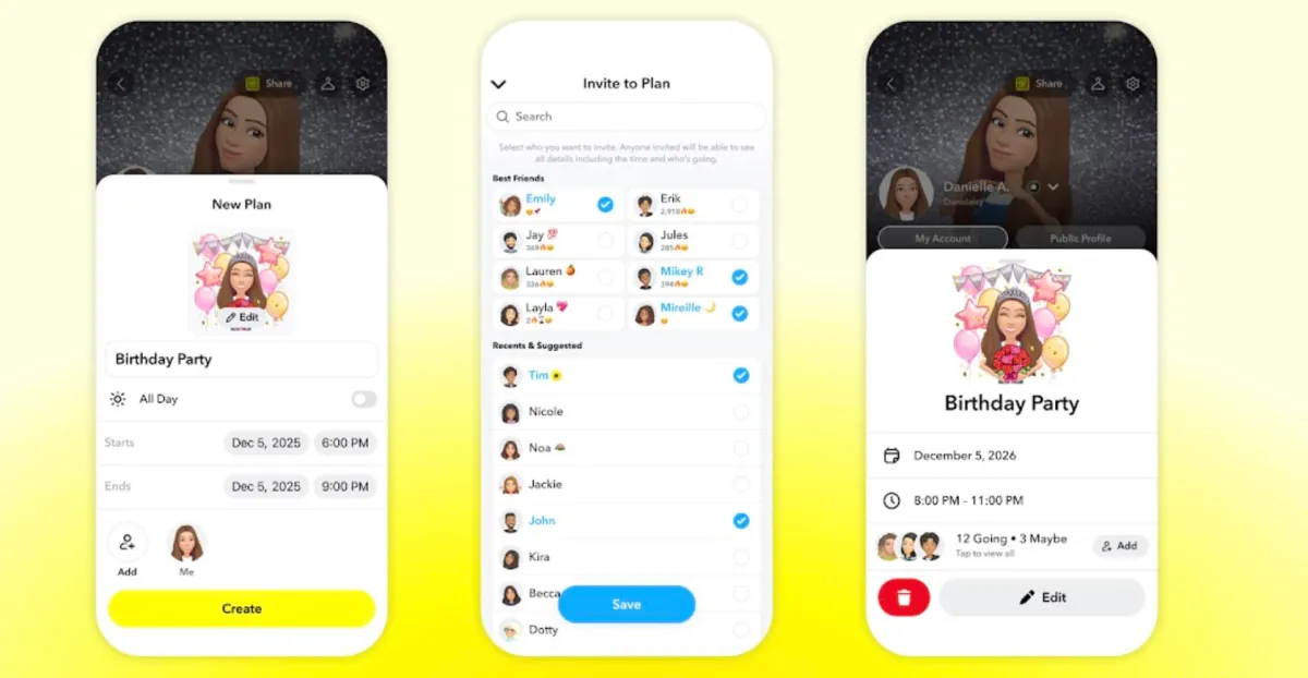 Snapchat, etkinlik ve buluşma planlamayı kolaylaştırıyor